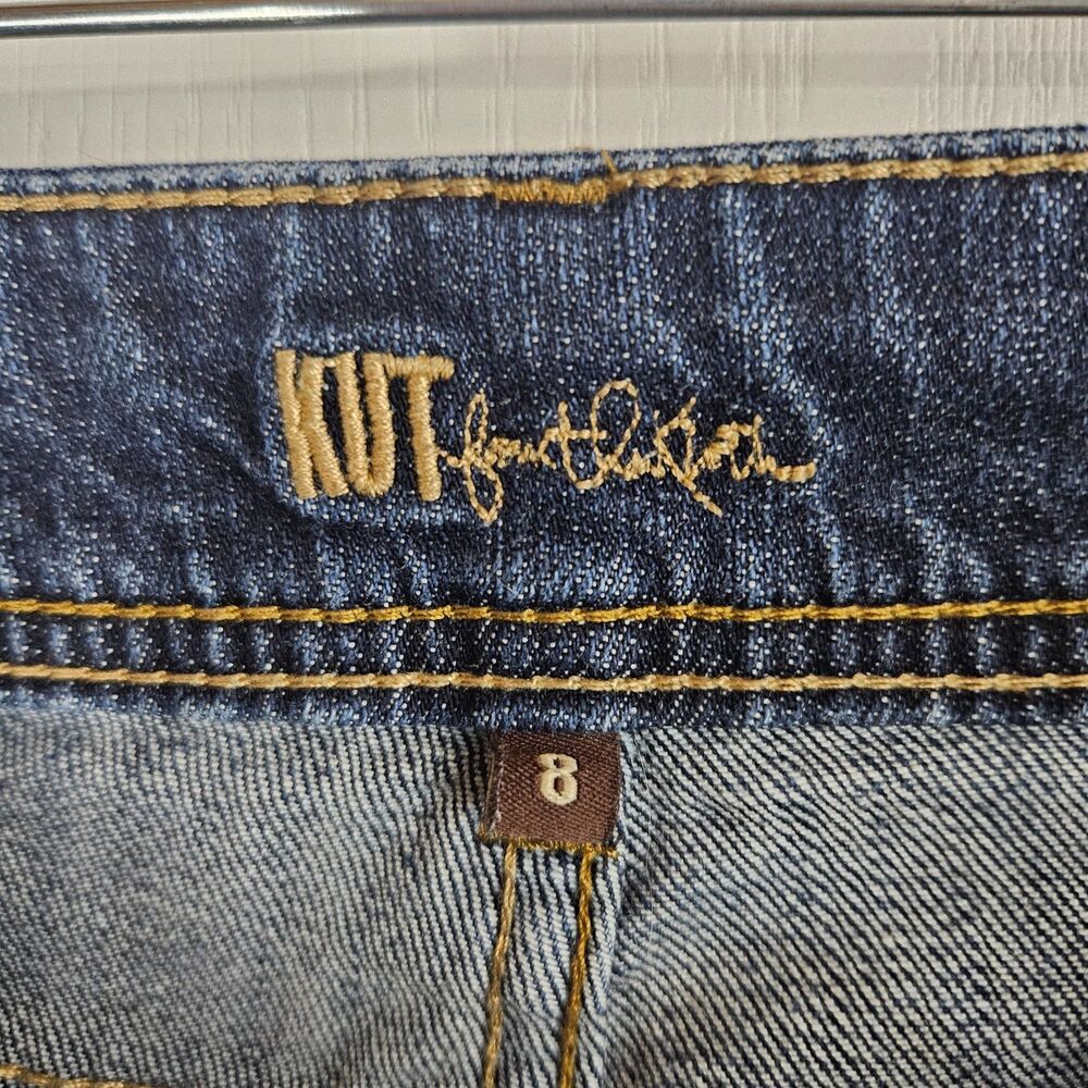 Kut from the Kloth Amy Crop Straight Cuffed Jeans Size 8 Style KP398ma1 - Picture 2 of 7